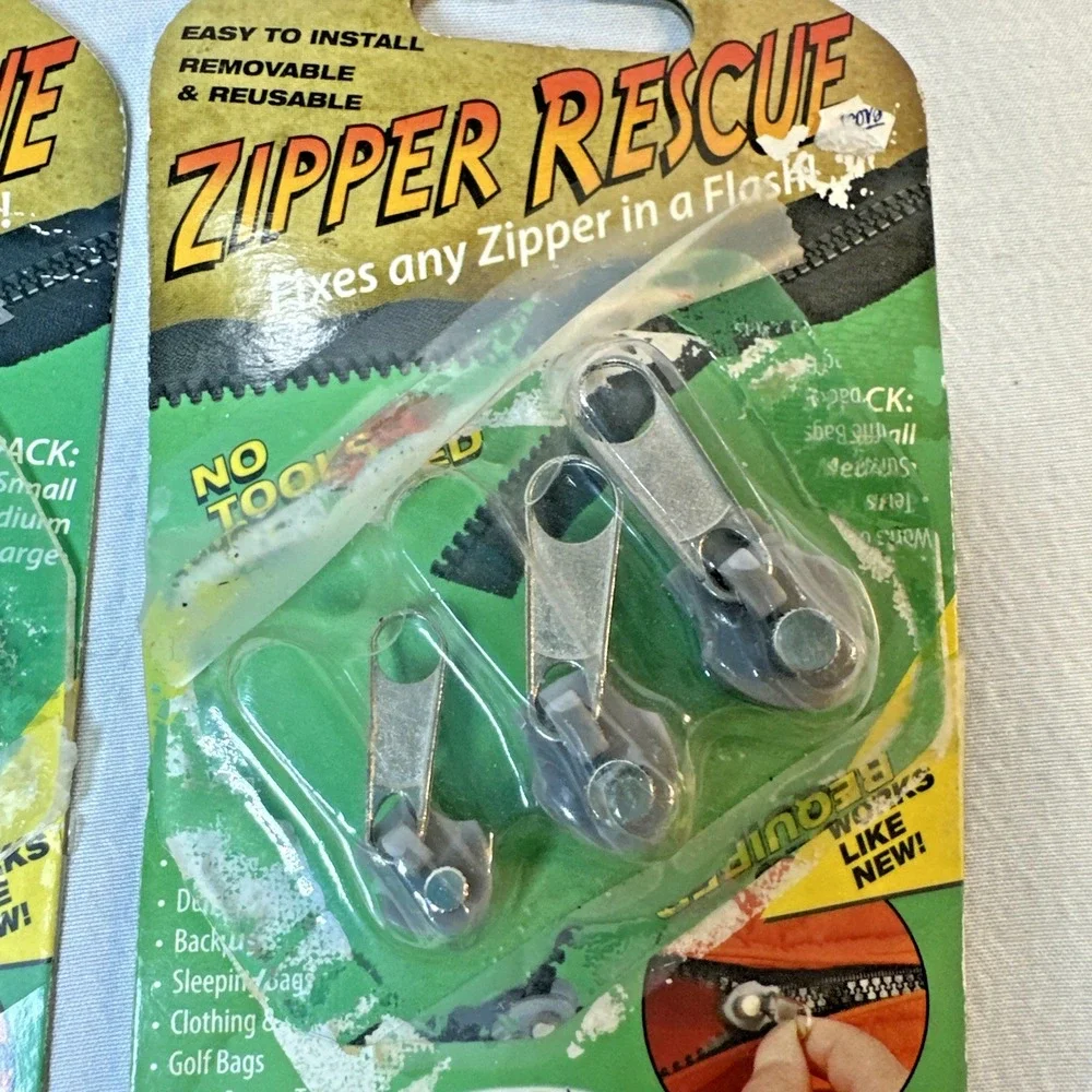 Two Packs Zipper Rescue- No Tools Required- 2 Small, 1 Medium, 2 Large